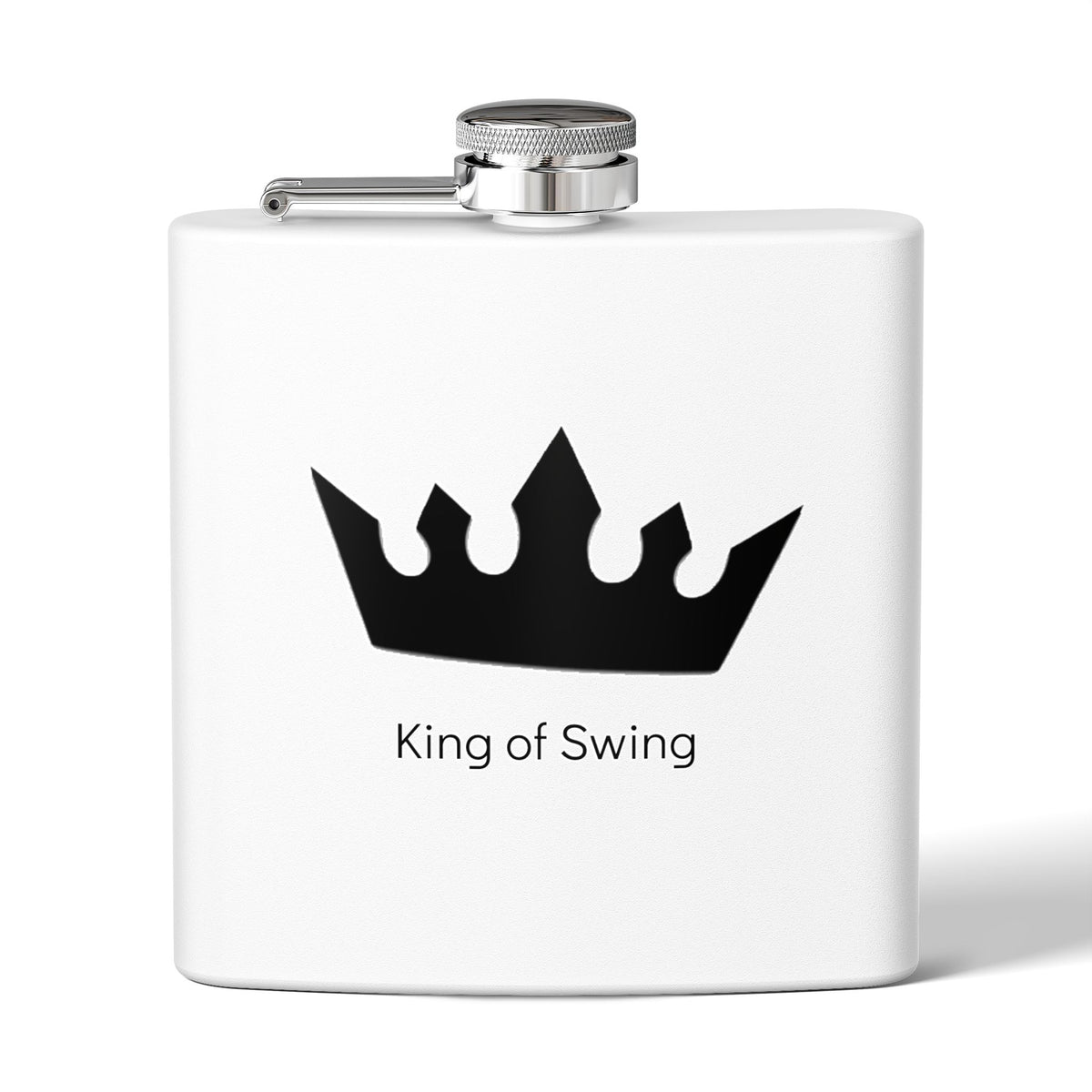 Flask - "King of Swing" Stainless Steel 6oz Hip Flask