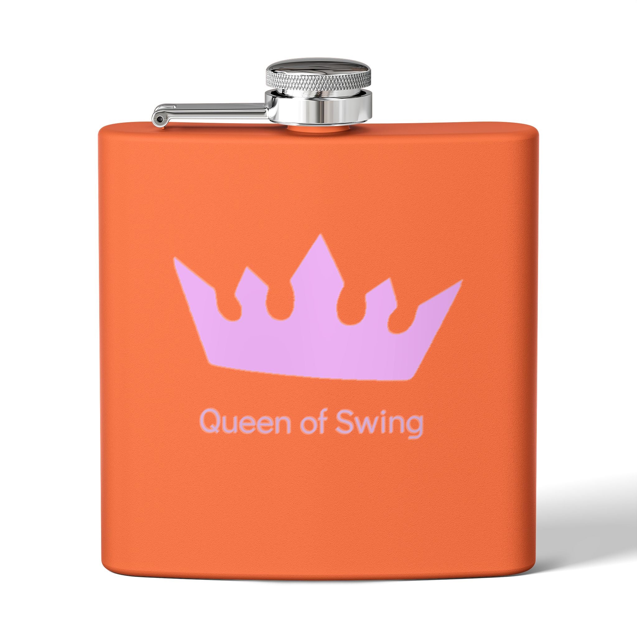 Flask - "Queen of Swing" Stainless Steel 6oz Hip Flask