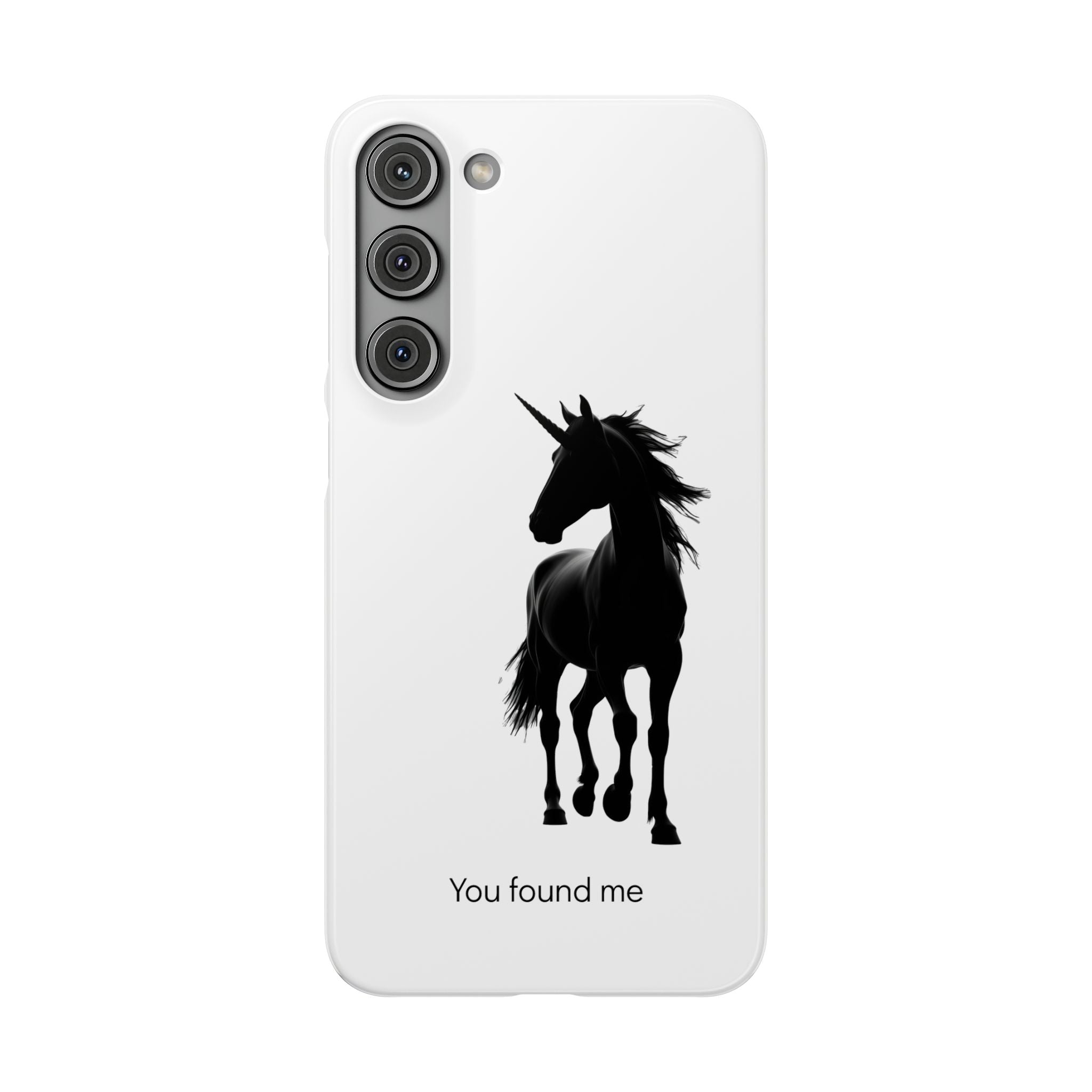 Unicorn Silhouette Phone Case – 'You found me' Protective Snap Case