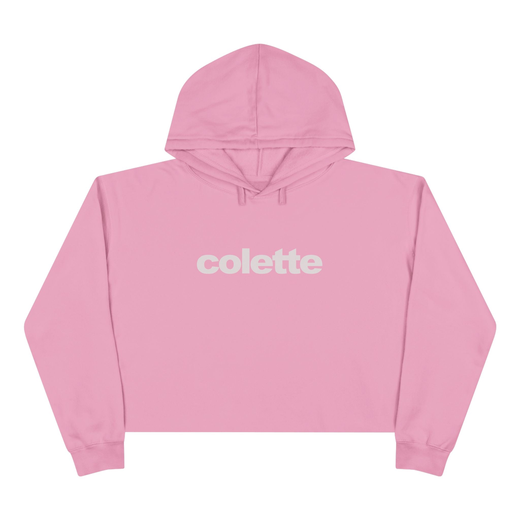 colette Cropped Hoodie — Minimal Logo Crop Sweatshirt