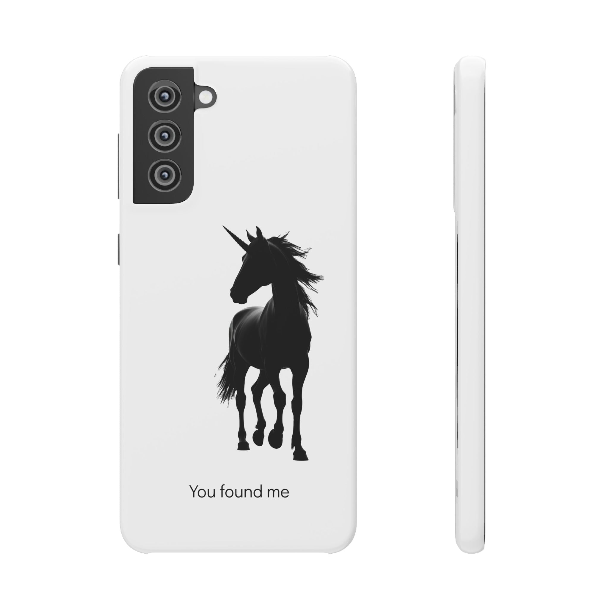 Unicorn Silhouette Phone Case – 'You found me' Protective Snap Case