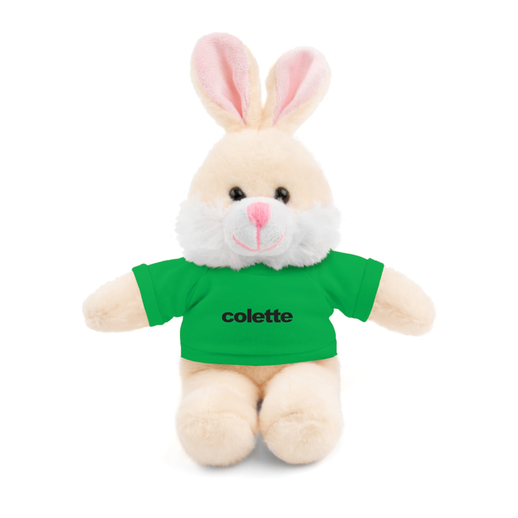 Stuffed Animal with 'colette' Logo Tee - 6 ANIMALS & 6 COLORS