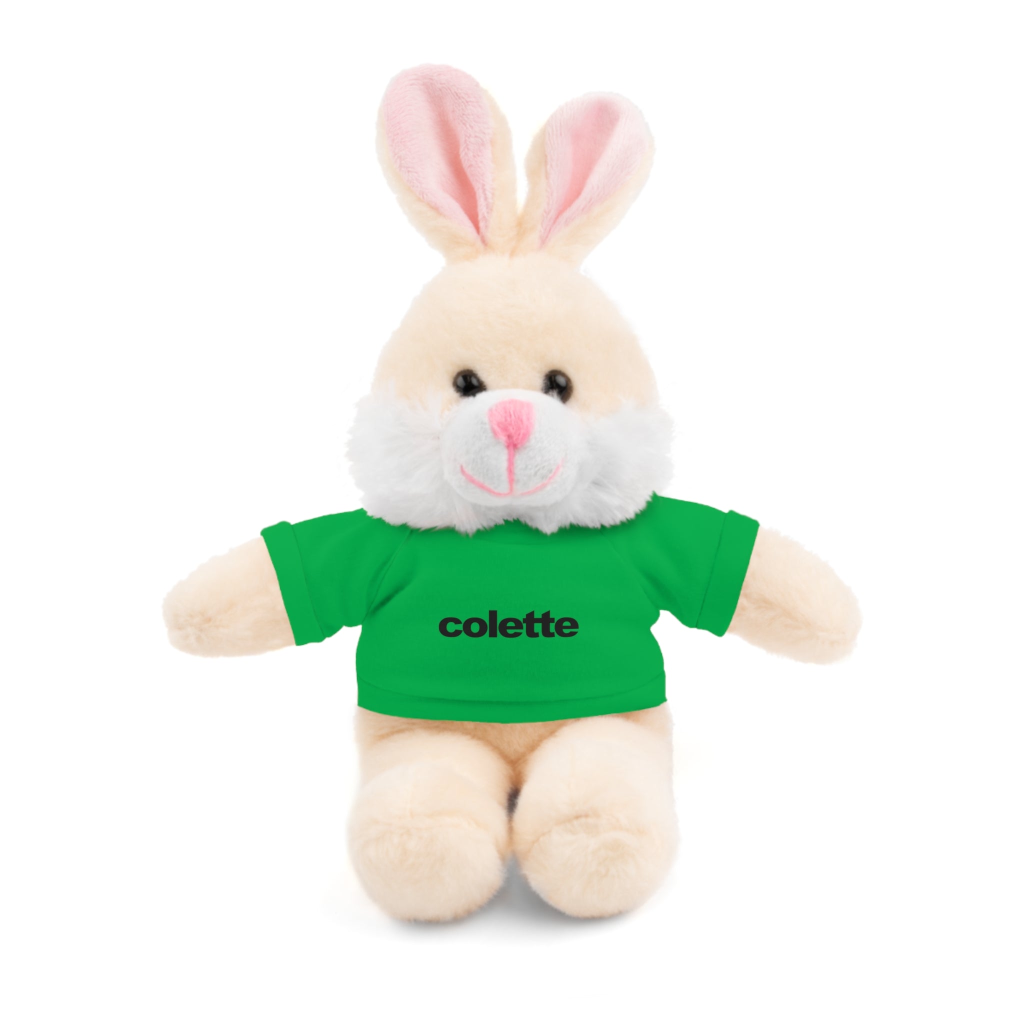 Stuffed Animal with 'colette' Logo Tee - 6 ANIMALS & 6 COLORS