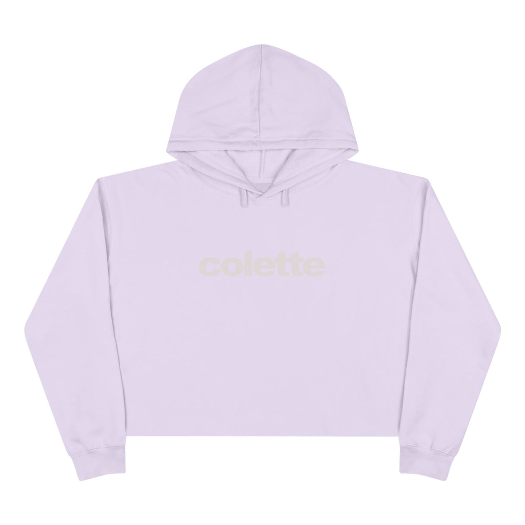 colette Cropped Hoodie — Minimal Logo Crop Sweatshirt