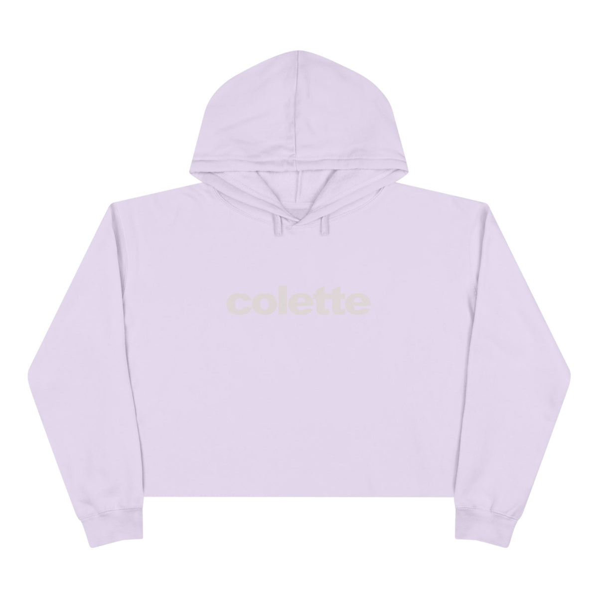 colette Cropped Hoodie — Minimal Logo Crop Sweatshirt
