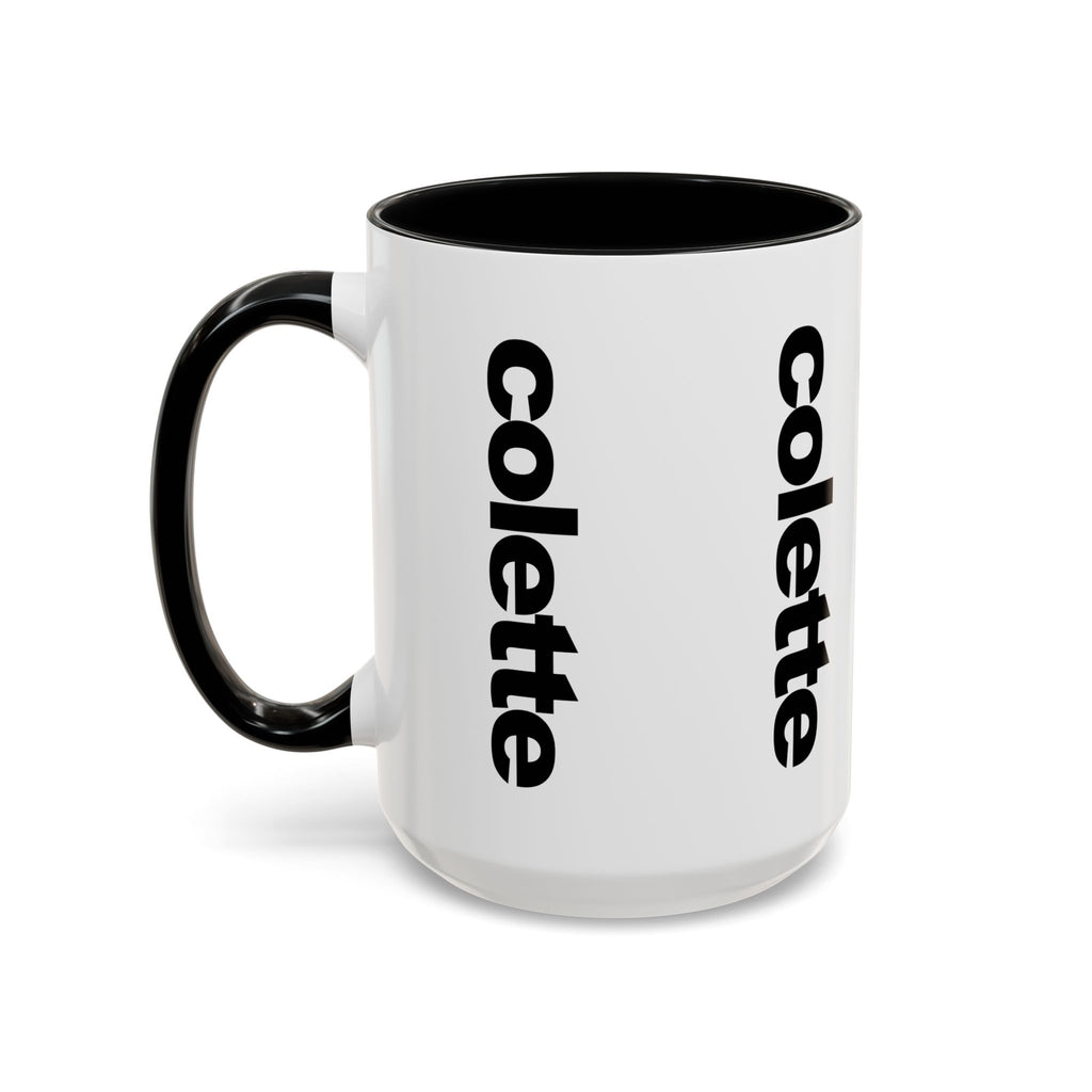 colette Accent Coffee Mug – Color Handle & Interior (11/15oz)