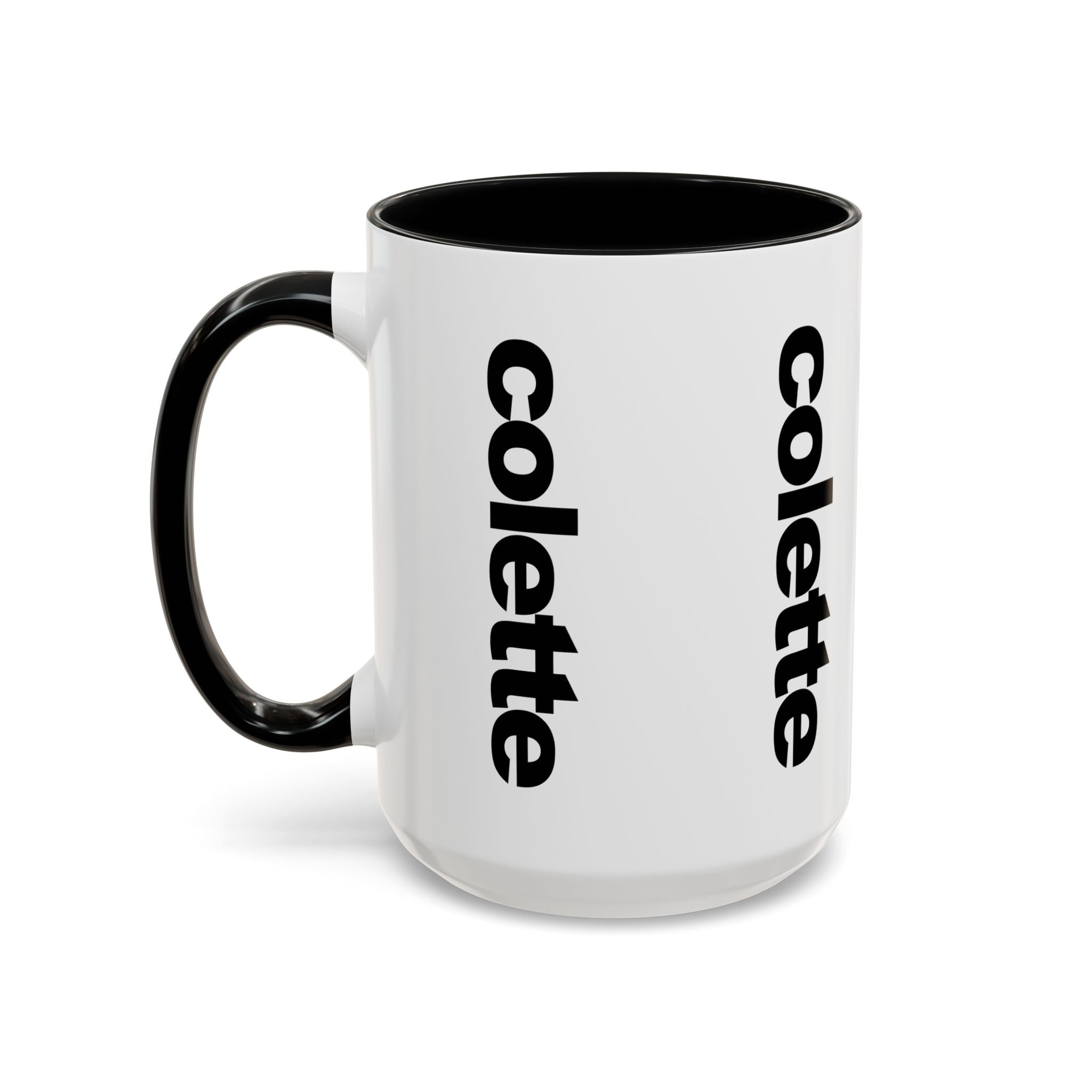 colette Accent Coffee Mug – Color Handle & Interior (11/15oz)