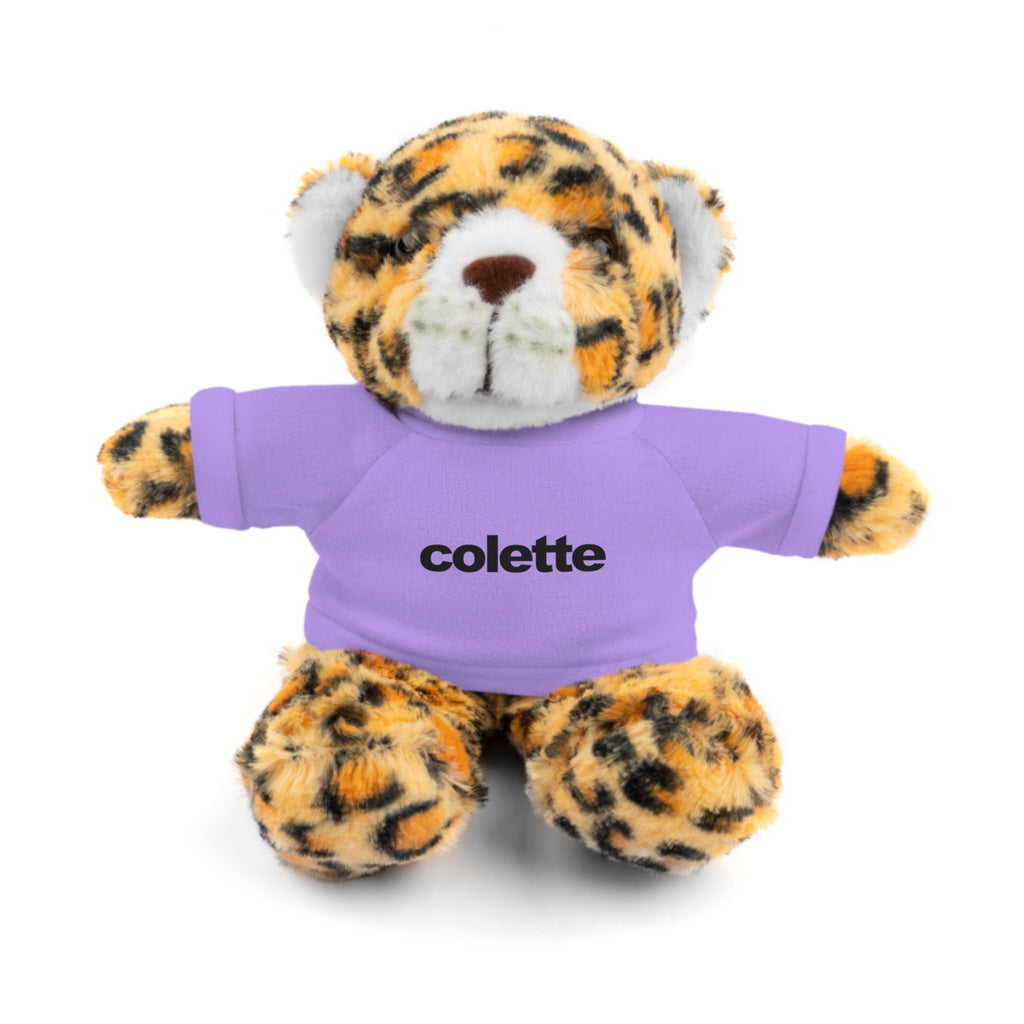 Stuffed Animal with 'colette' Logo Tee - 6 ANIMALS & 6 COLORS
