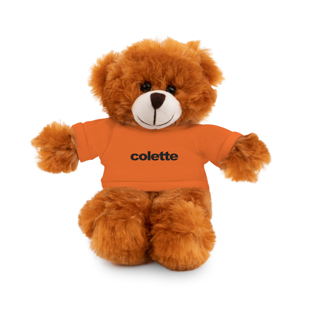 Stuffed Animal with 'colette' Logo Tee - 6 ANIMALS & 6 COLORS