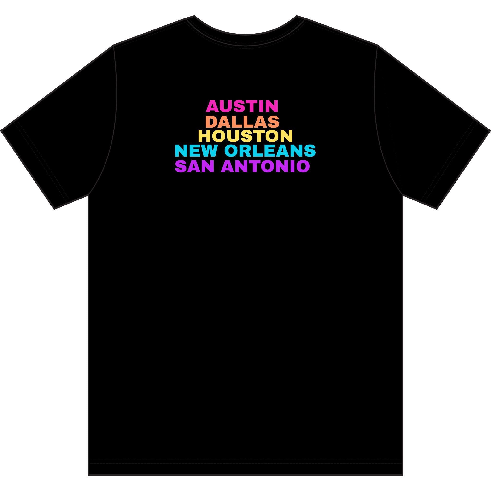 colette Retro Rainbow Tee - Repeating Logo Graphic T-Shirt