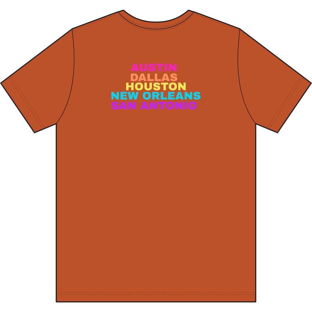 colette Retro Rainbow Tee - Repeating Logo Graphic T-Shirt