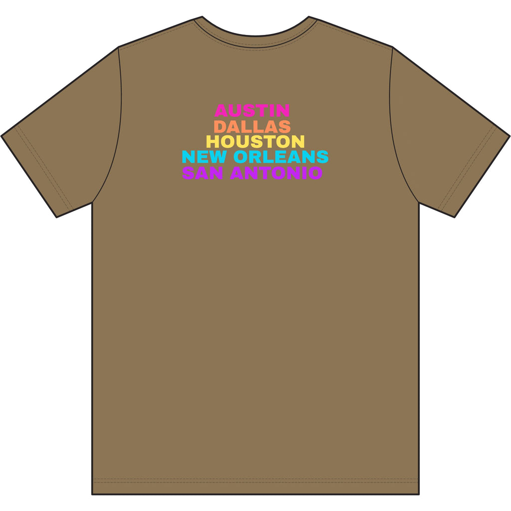 colette Retro Rainbow Tee - Repeating Logo Graphic T-Shirt