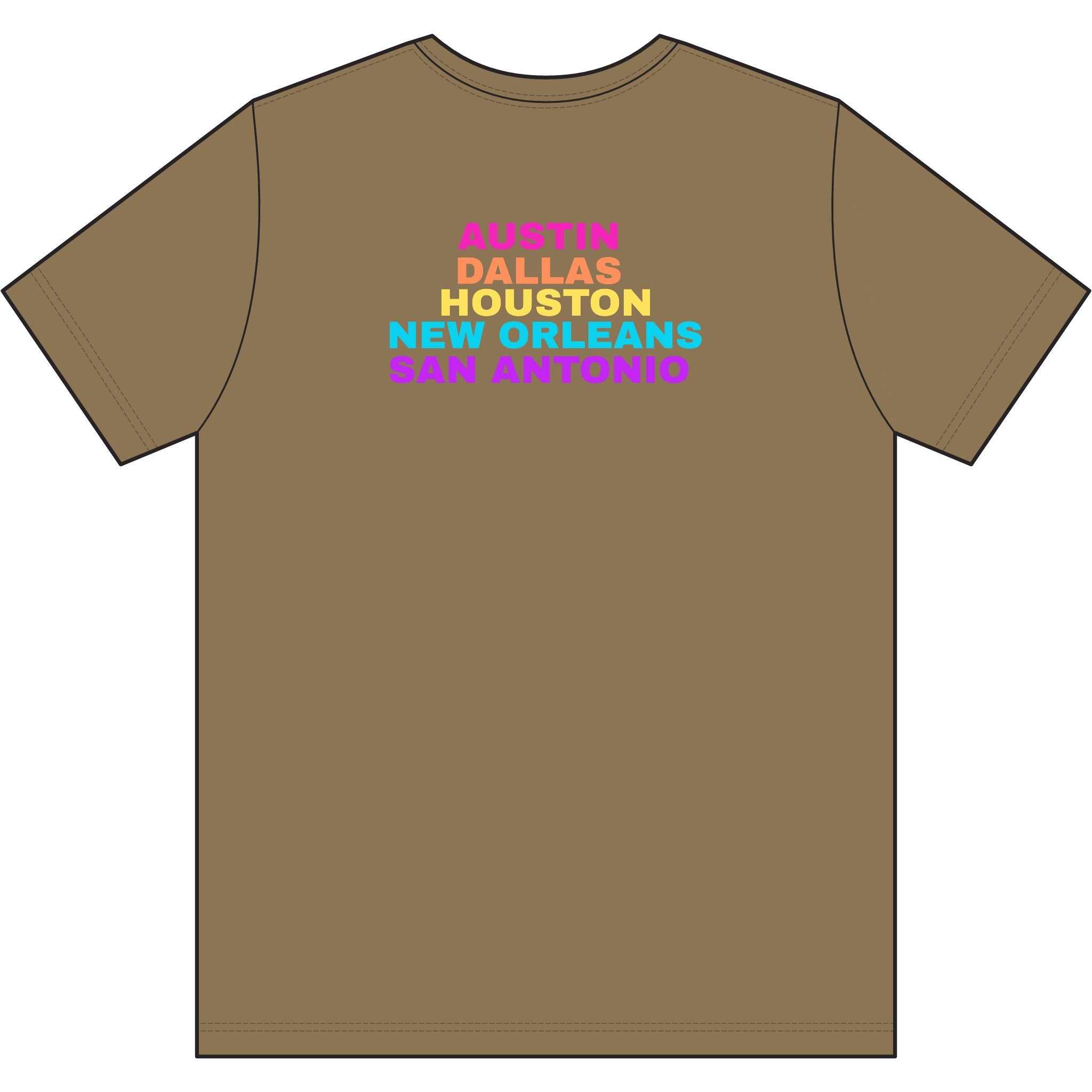colette Retro Rainbow Tee - Repeating Logo Graphic T-Shirt