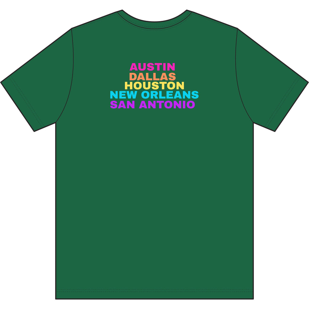 colette Retro Rainbow Tee - Repeating Logo Graphic T-Shirt