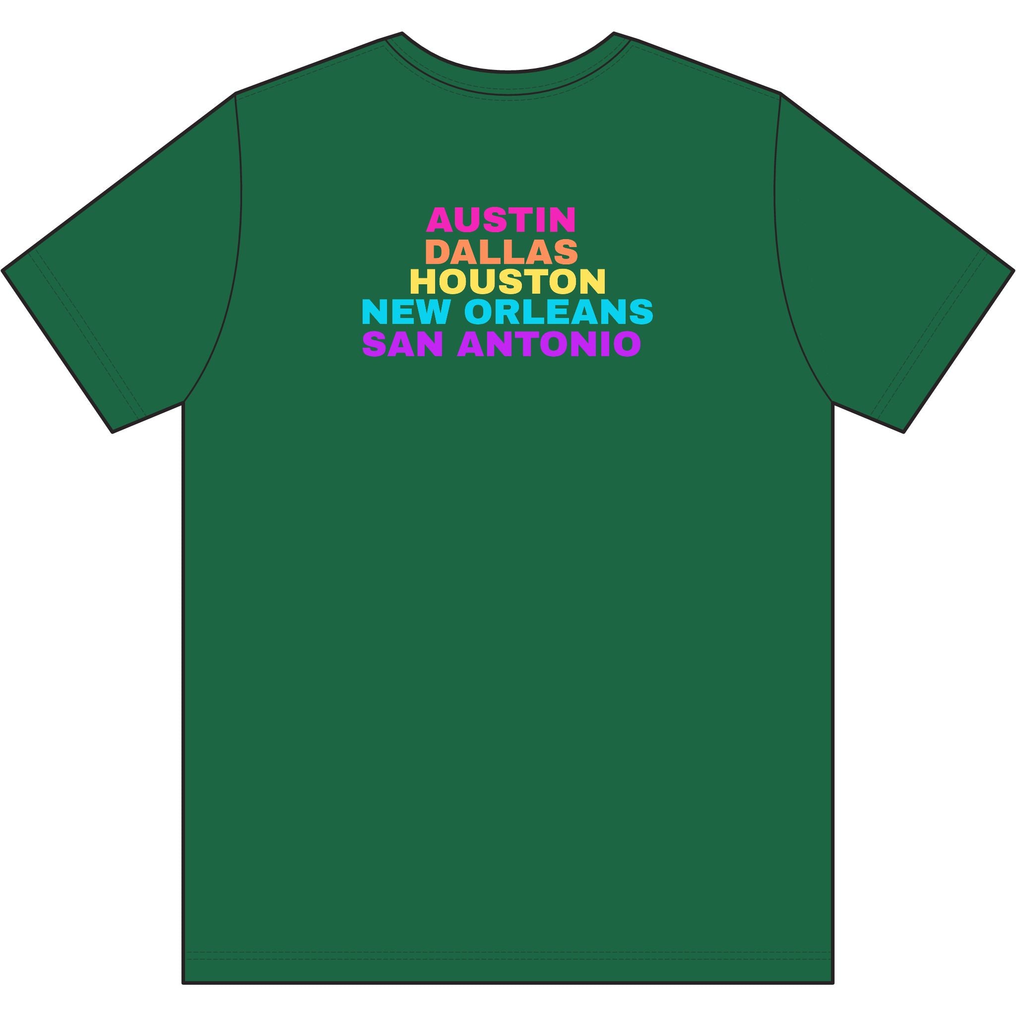colette Retro Rainbow Tee - Repeating Logo Graphic T-Shirt