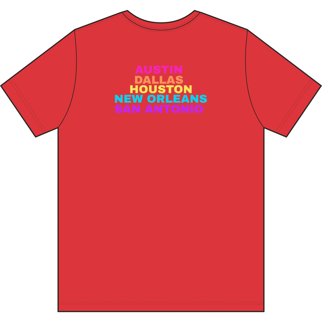 colette Retro Rainbow Tee - Repeating Logo Graphic T-Shirt
