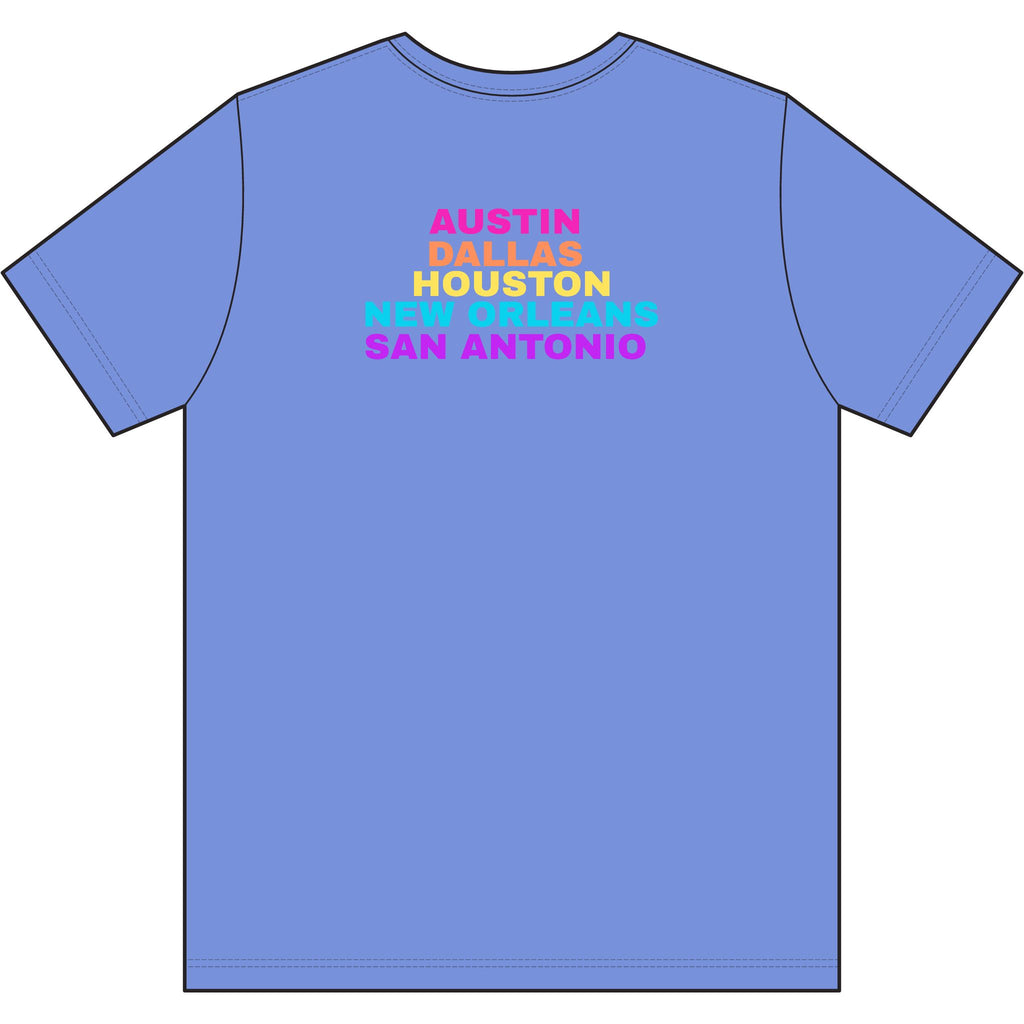 colette Retro Rainbow Tee - Repeating Logo Graphic T-Shirt