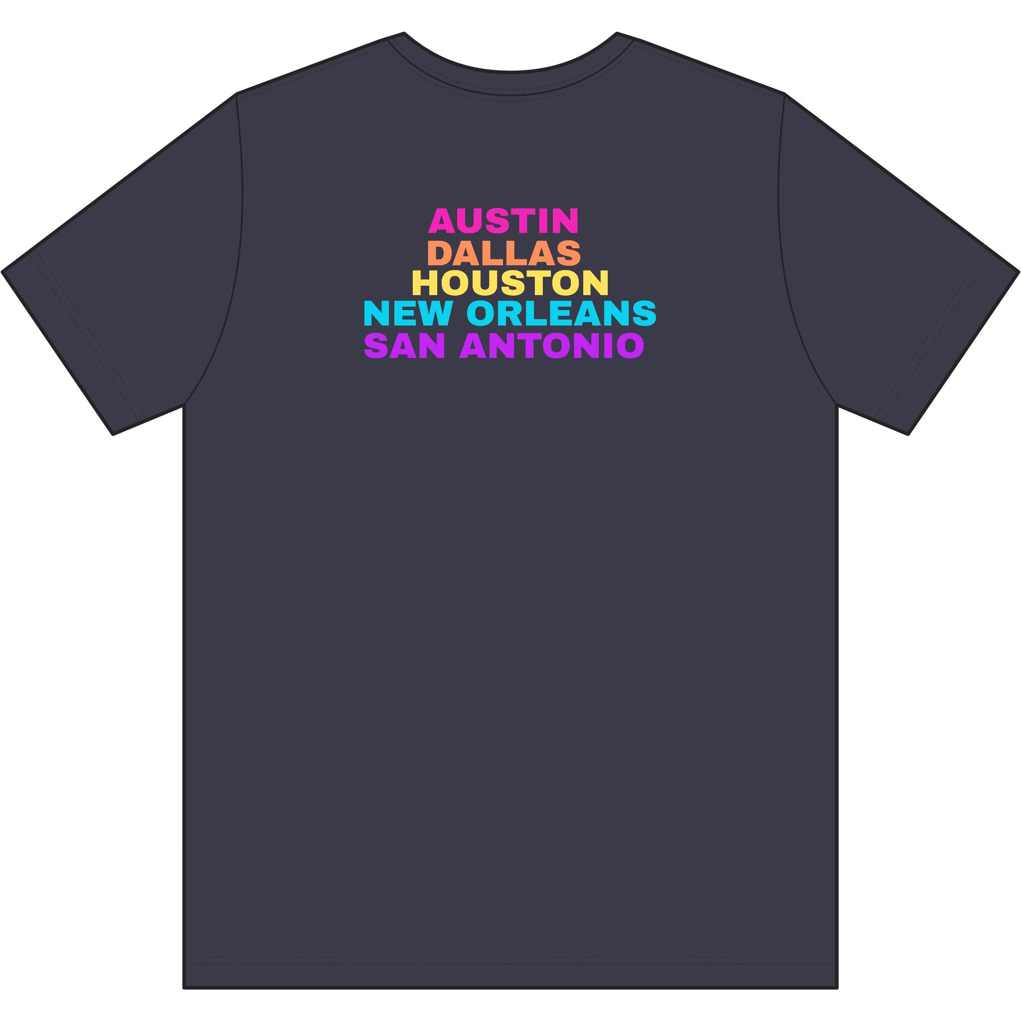colette Retro Rainbow Tee - Repeating Logo Graphic T-Shirt