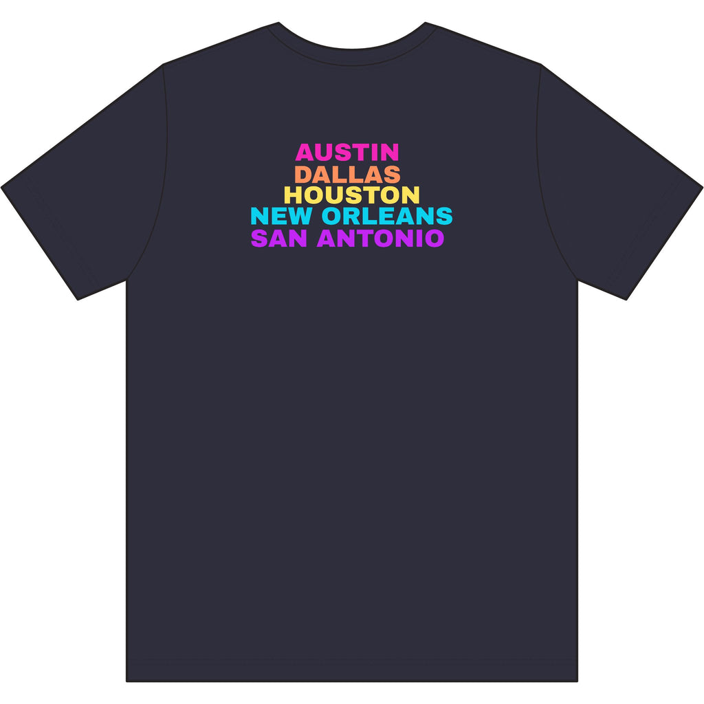 colette Retro Rainbow Tee - Repeating Logo Graphic T-Shirt