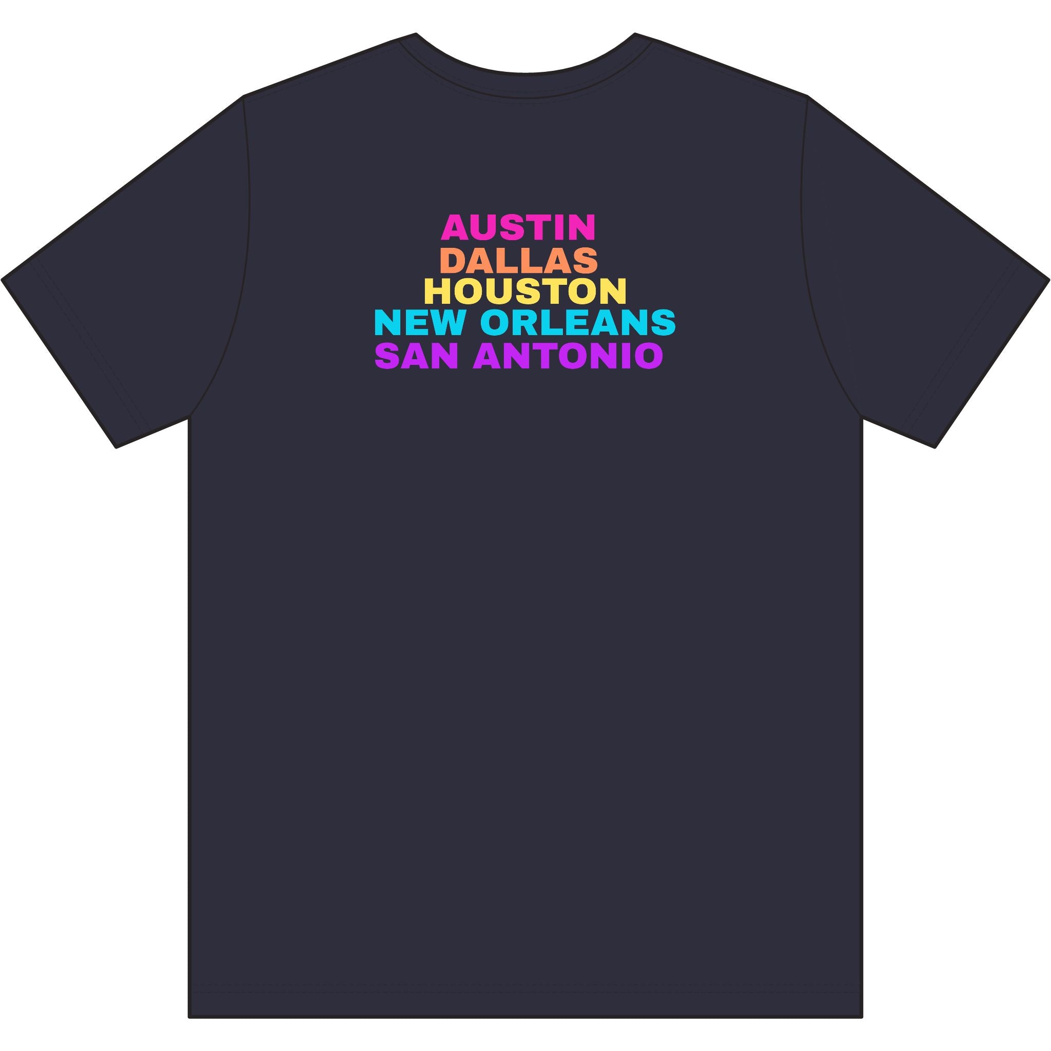 colette Retro Rainbow Tee - Repeating Logo Graphic T-Shirt