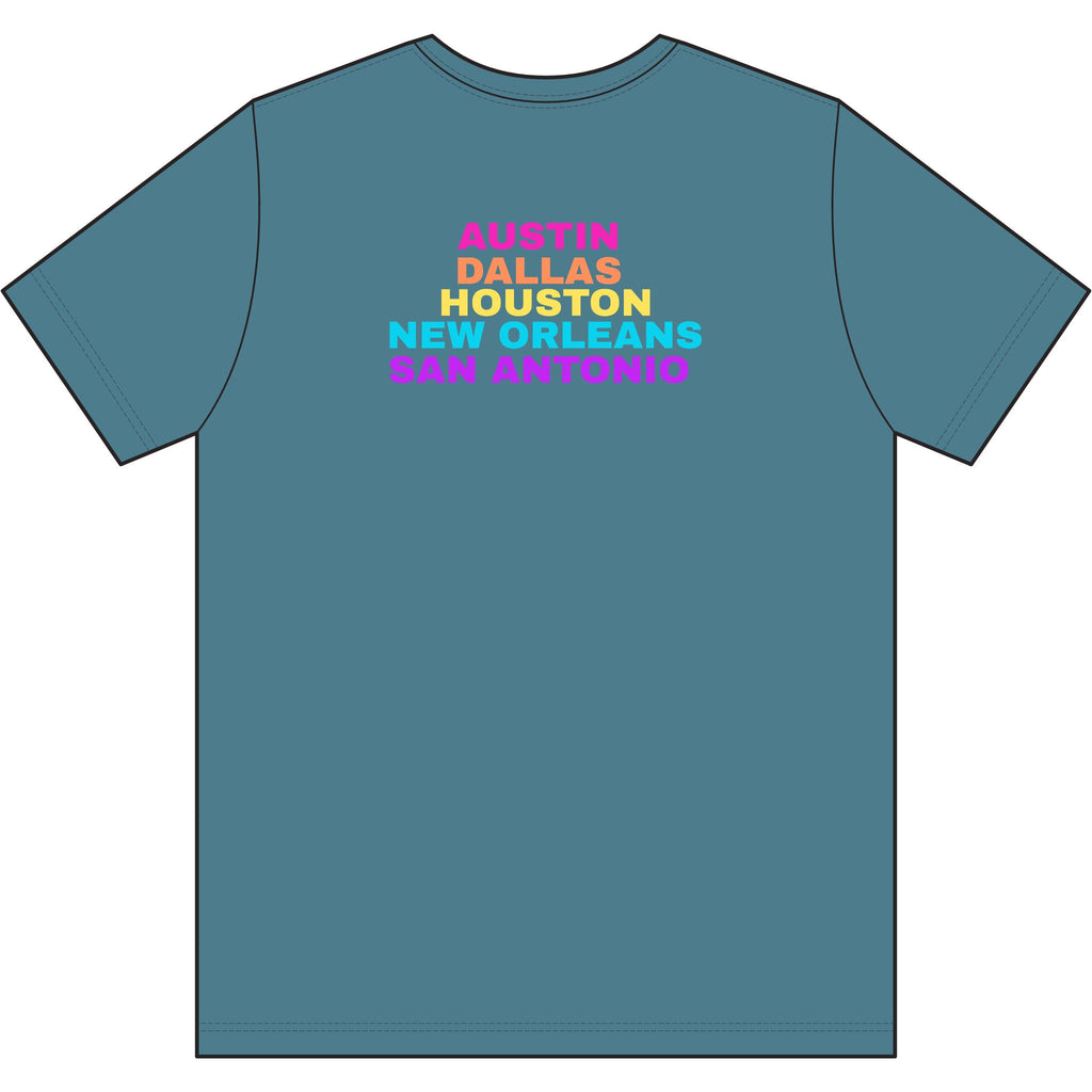 colette Retro Rainbow Tee - Repeating Logo Graphic T-Shirt