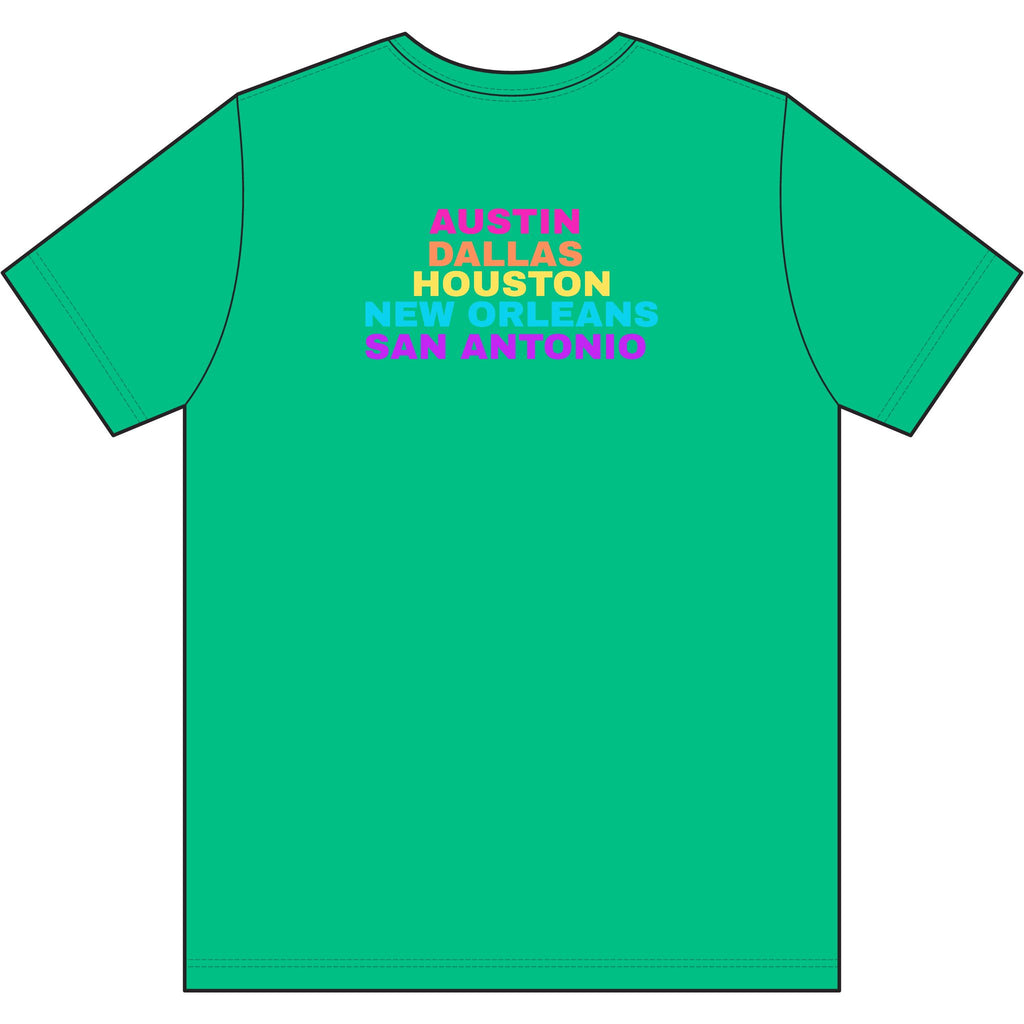 colette Retro Rainbow Tee - Repeating Logo Graphic T-Shirt