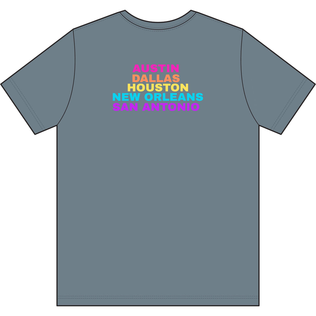 colette Retro Rainbow Tee - Repeating Logo Graphic T-Shirt
