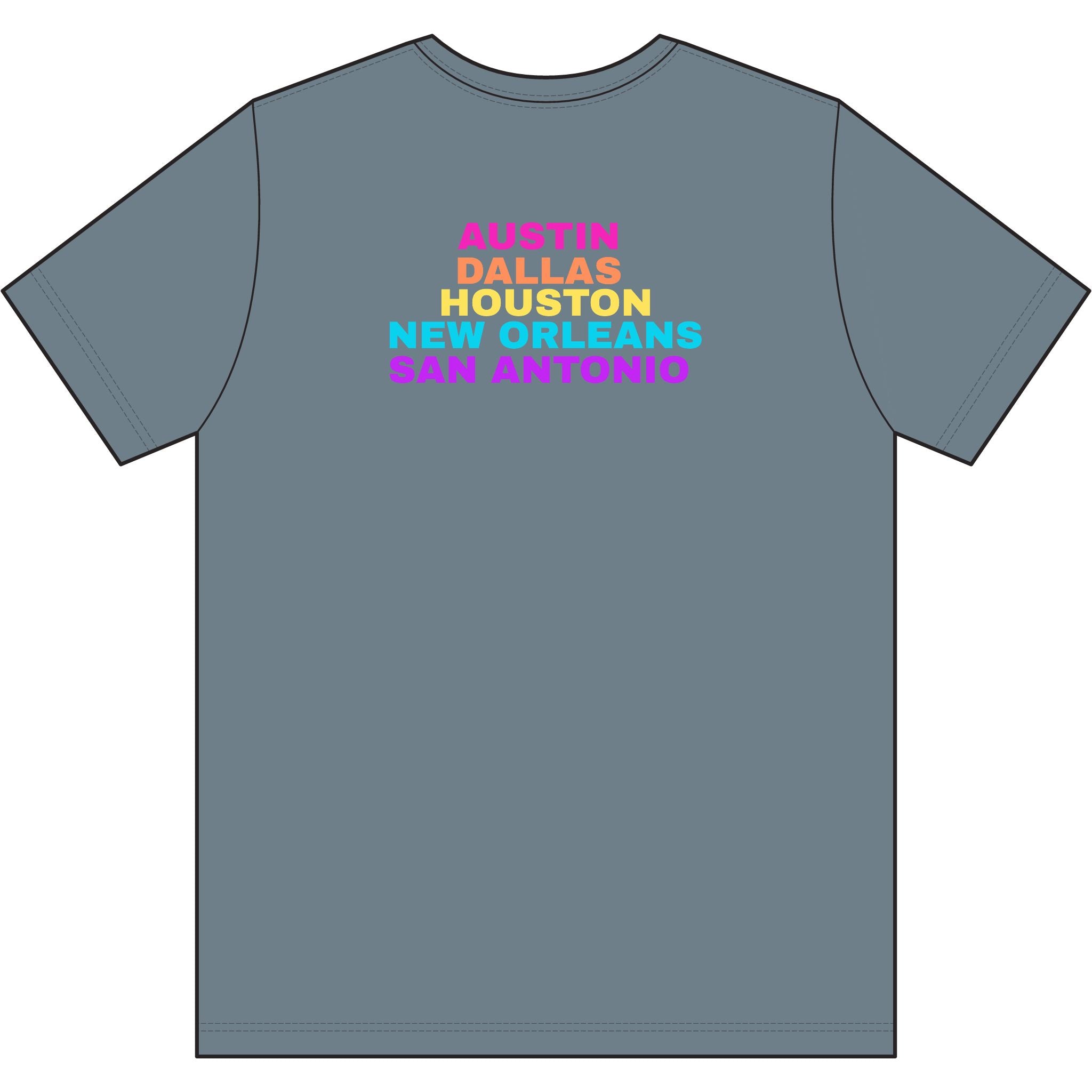 colette Retro Rainbow Tee - Repeating Logo Graphic T-Shirt