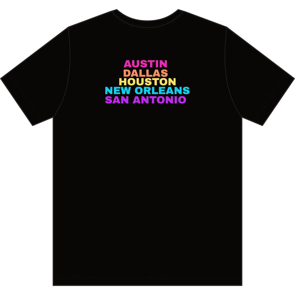 colette Retro Rainbow Tee - Repeating Logo Graphic T-Shirt