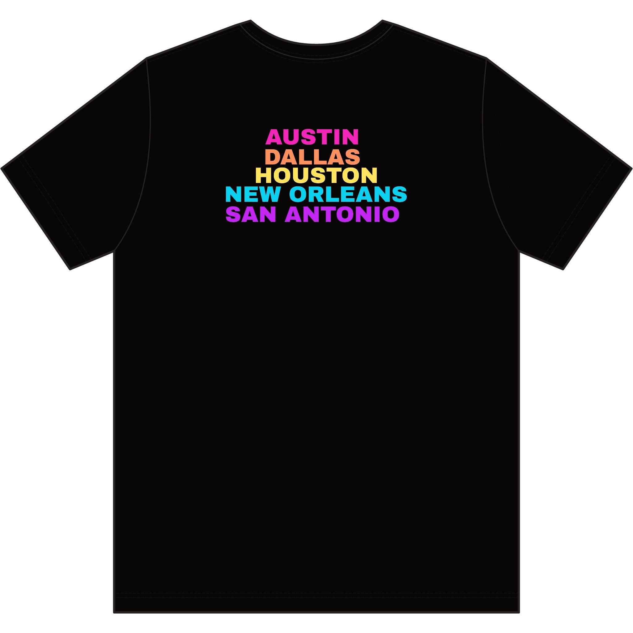 colette Retro Rainbow Tee - Repeating Logo Graphic T-Shirt