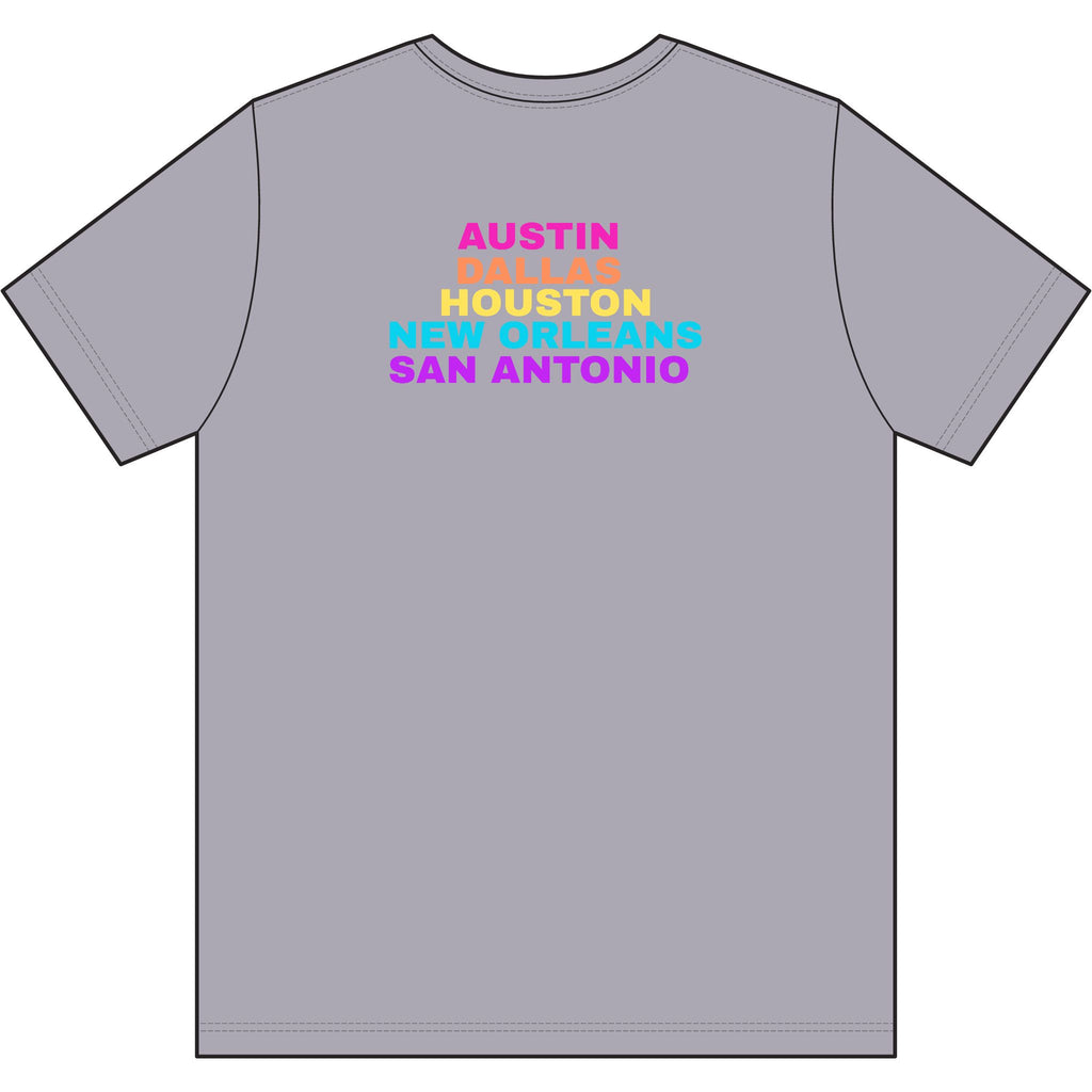 colette Retro Rainbow Tee - Repeating Logo Graphic T-Shirt