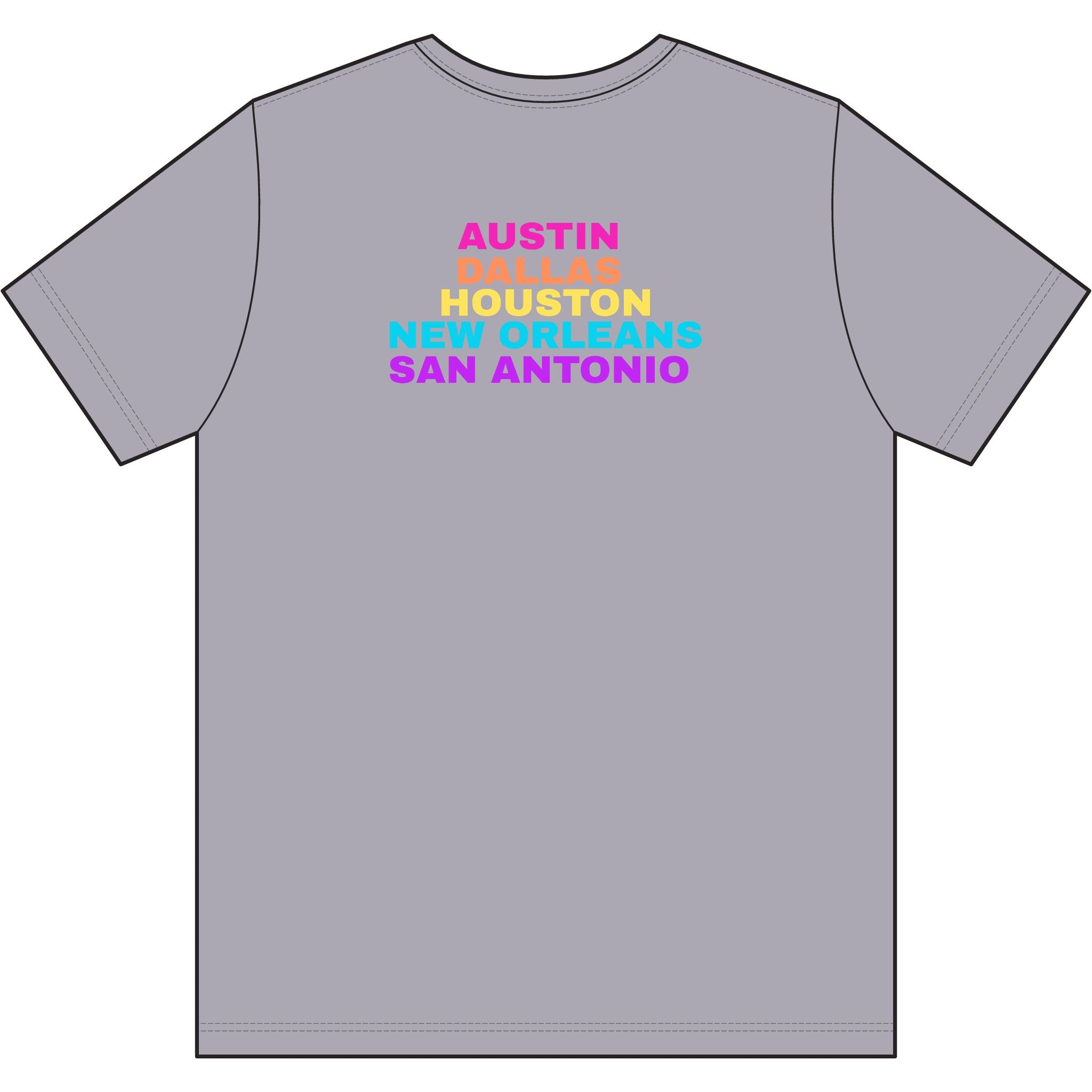 colette Retro Rainbow Tee - Repeating Logo Graphic T-Shirt