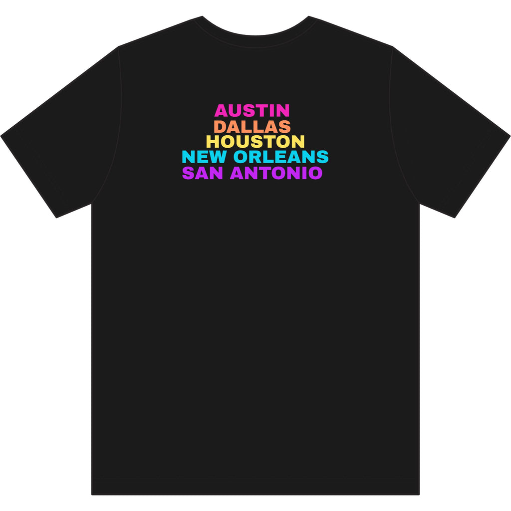 colette Retro Rainbow Tee - Repeating Logo Graphic T-Shirt