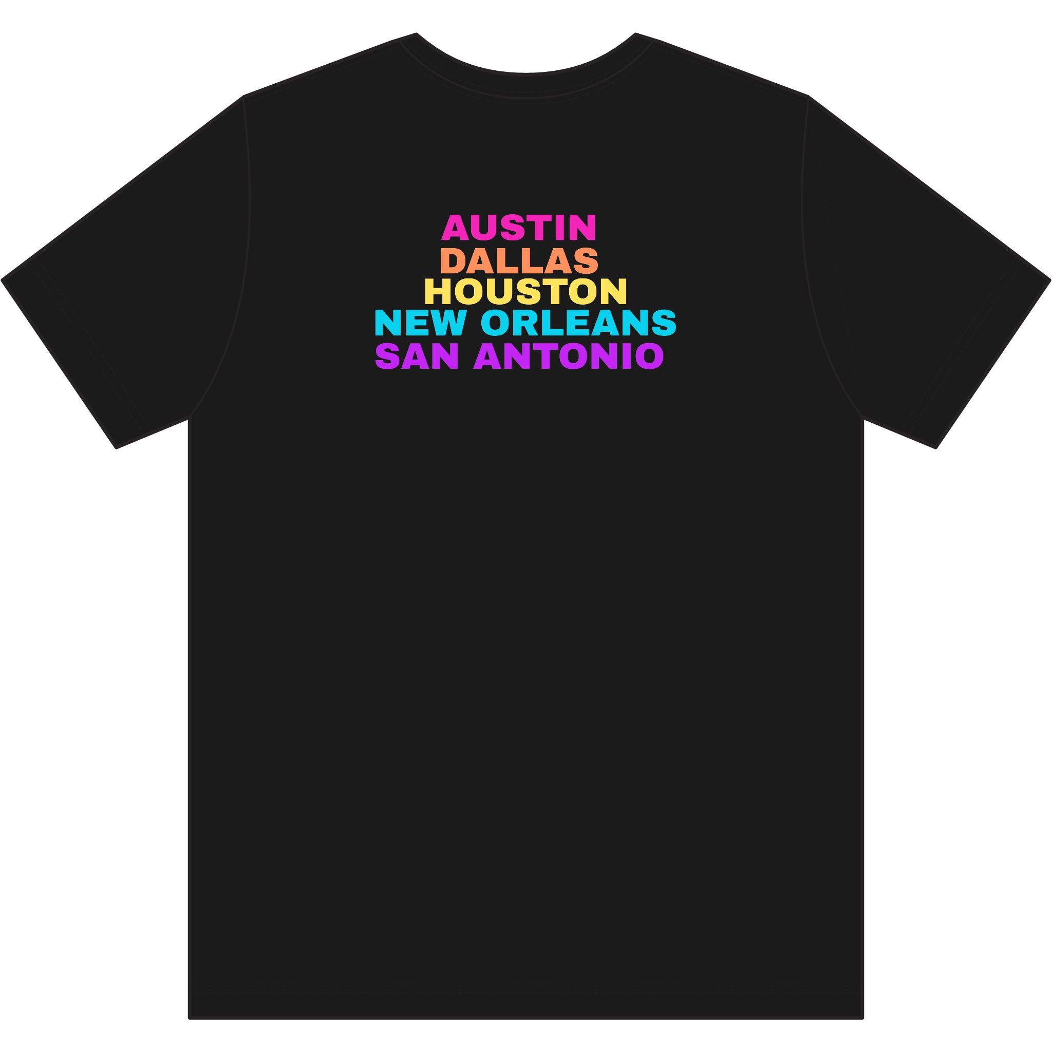 colette Retro Rainbow Tee - Repeating Logo Graphic T-Shirt