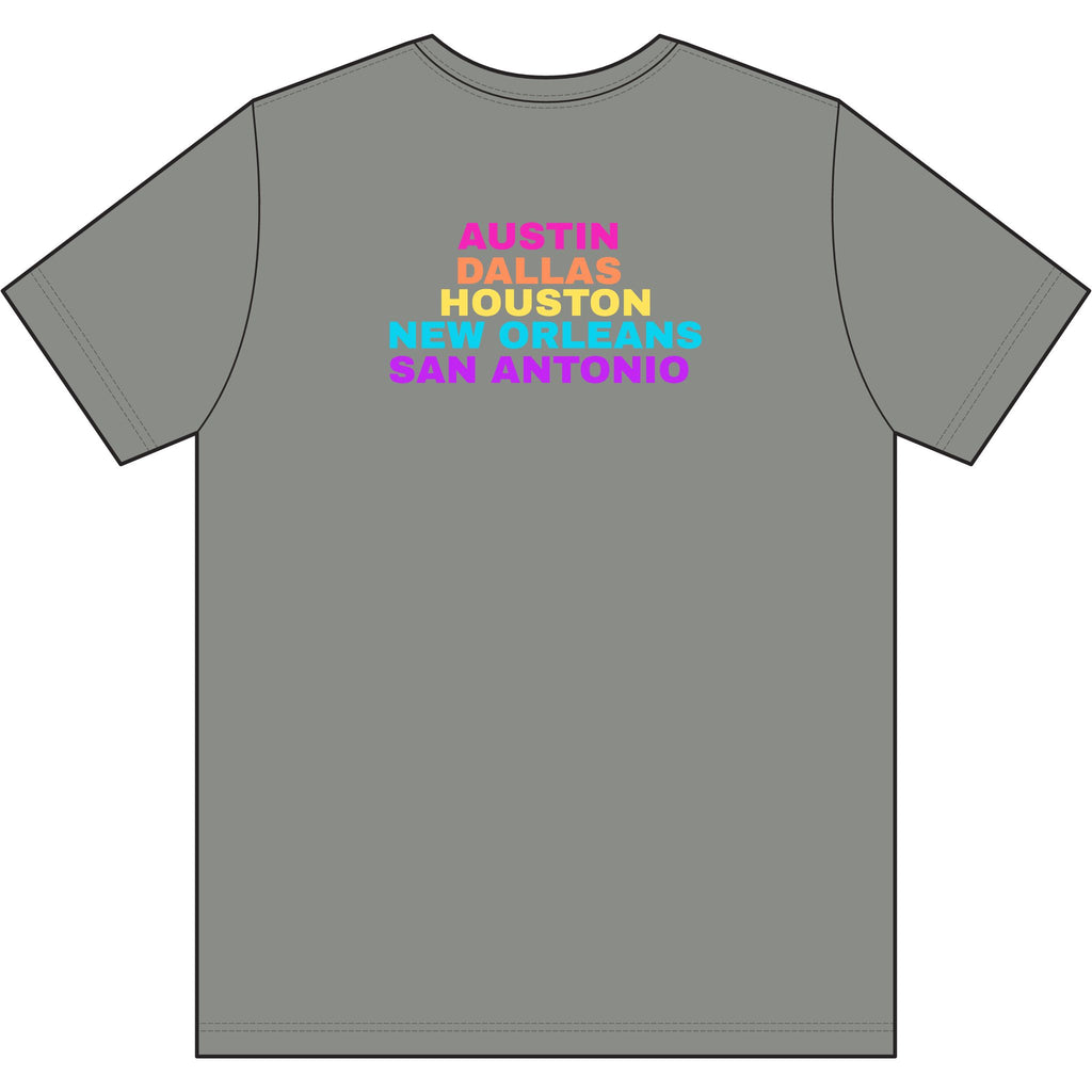 colette Retro Rainbow Tee - Repeating Logo Graphic T-Shirt