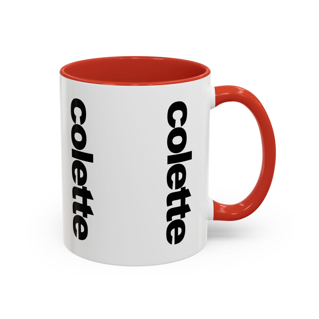 colette Accent Coffee Mug – Color Handle & Interior (11/15oz)