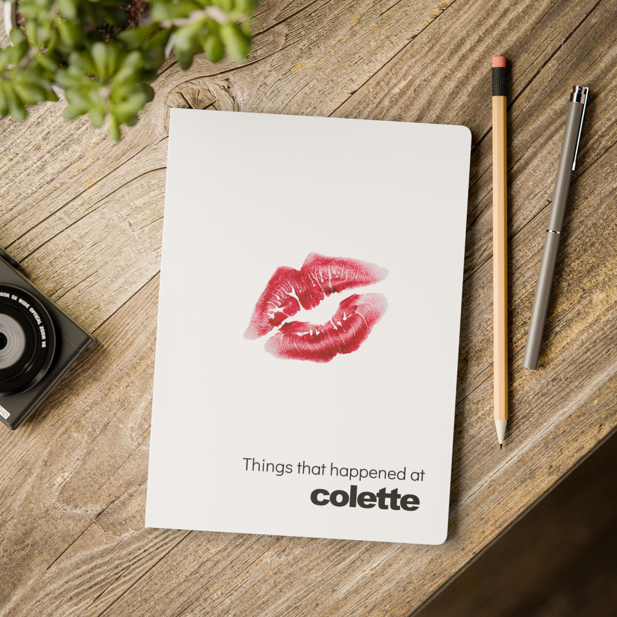 Softcover Journal — “Things that happened at colette” Kiss Print Notebook