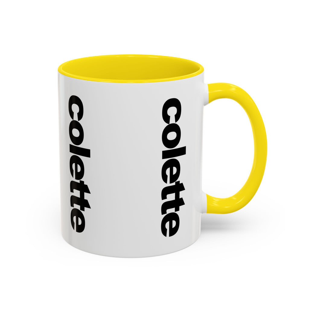colette Accent Coffee Mug – Color Handle & Interior (11/15oz)