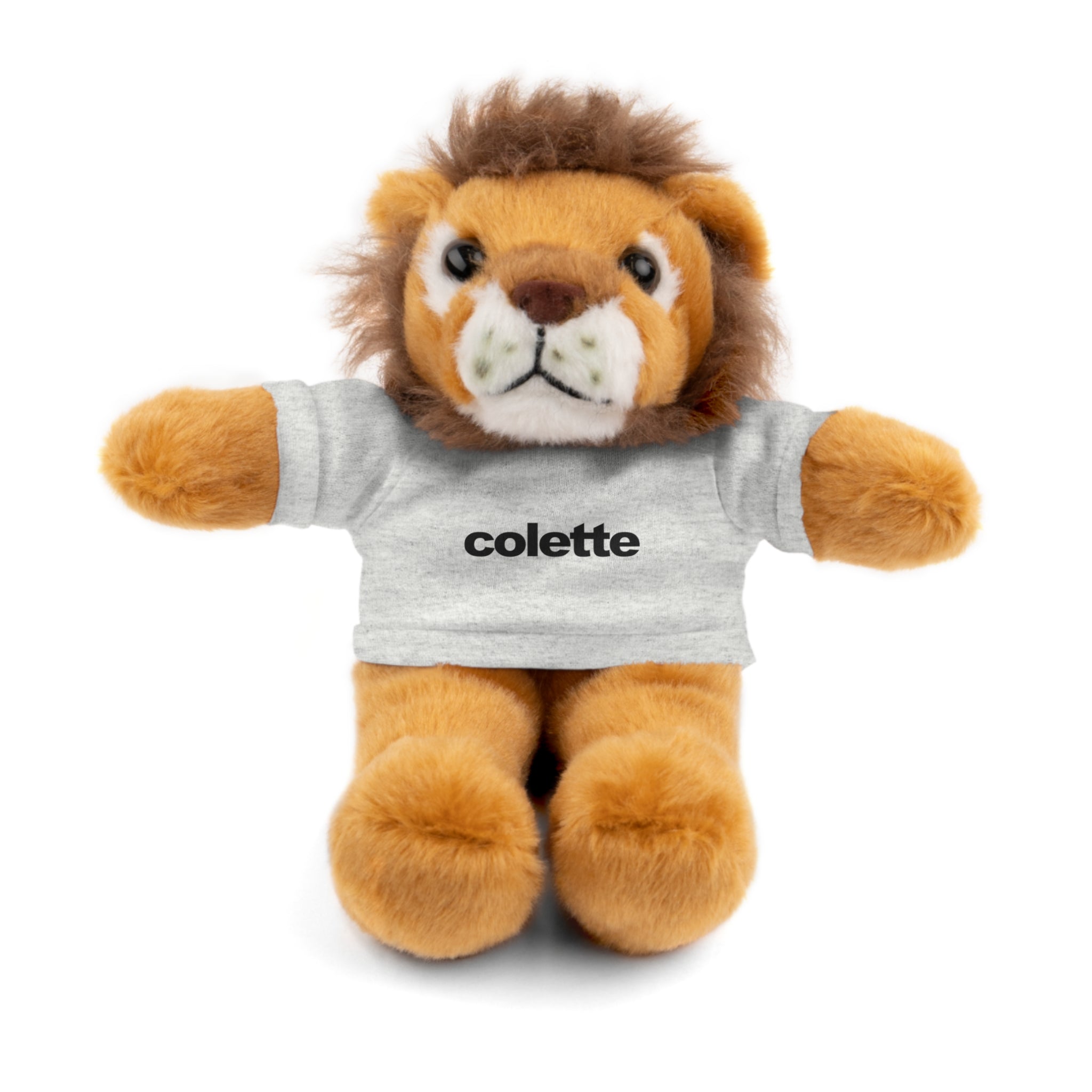 Stuffed Animal with 'colette' Logo Tee - 6 ANIMALS & 6 COLORS