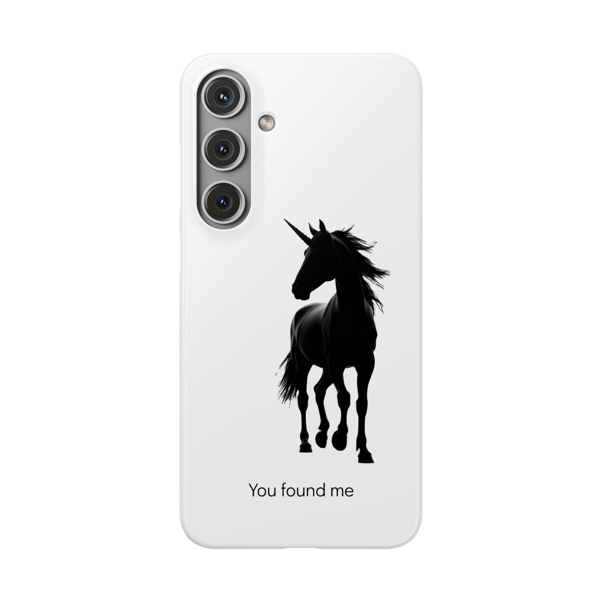 Unicorn Silhouette Phone Case – 'You found me' Protective Snap Case
