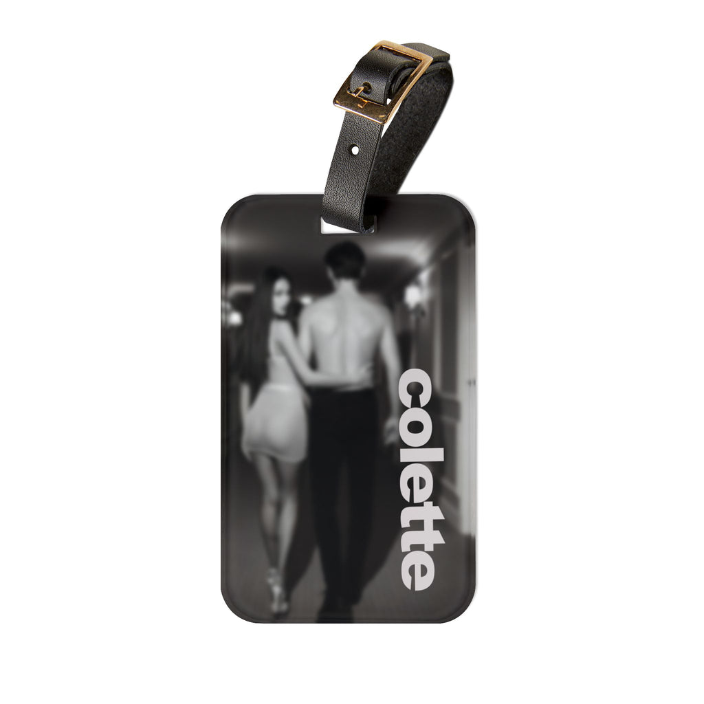 'colette' Moody Black & White ID Luggage Tag