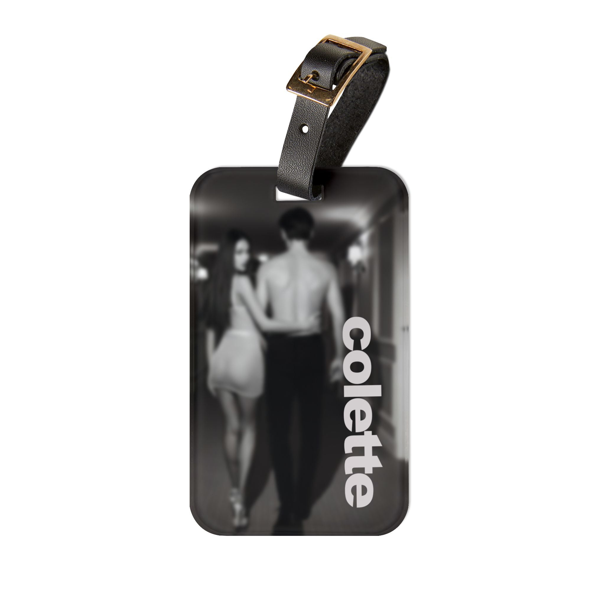 'colette' Moody Black & White ID Luggage Tag