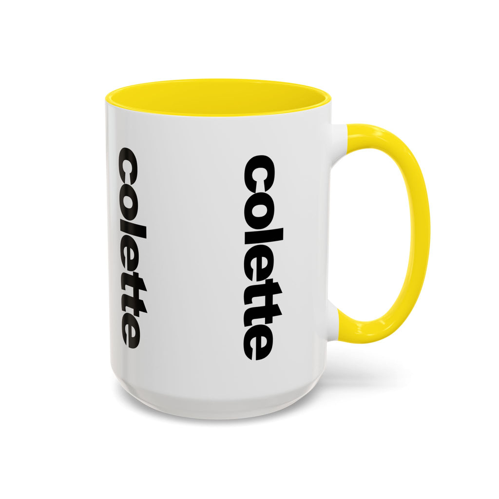 colette Accent Coffee Mug – Color Handle & Interior (11/15oz)
