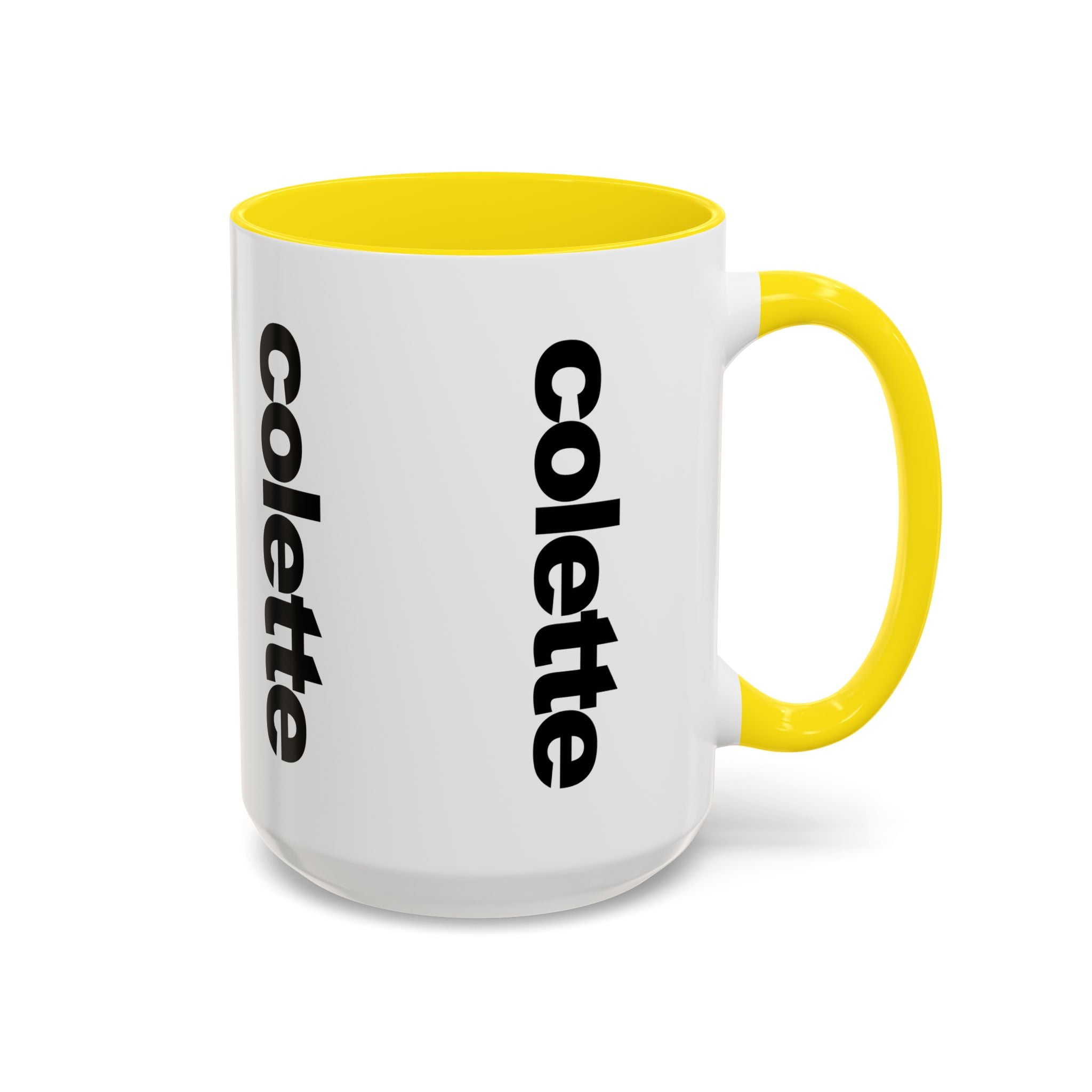 colette Accent Coffee Mug – Color Handle & Interior (11/15oz)