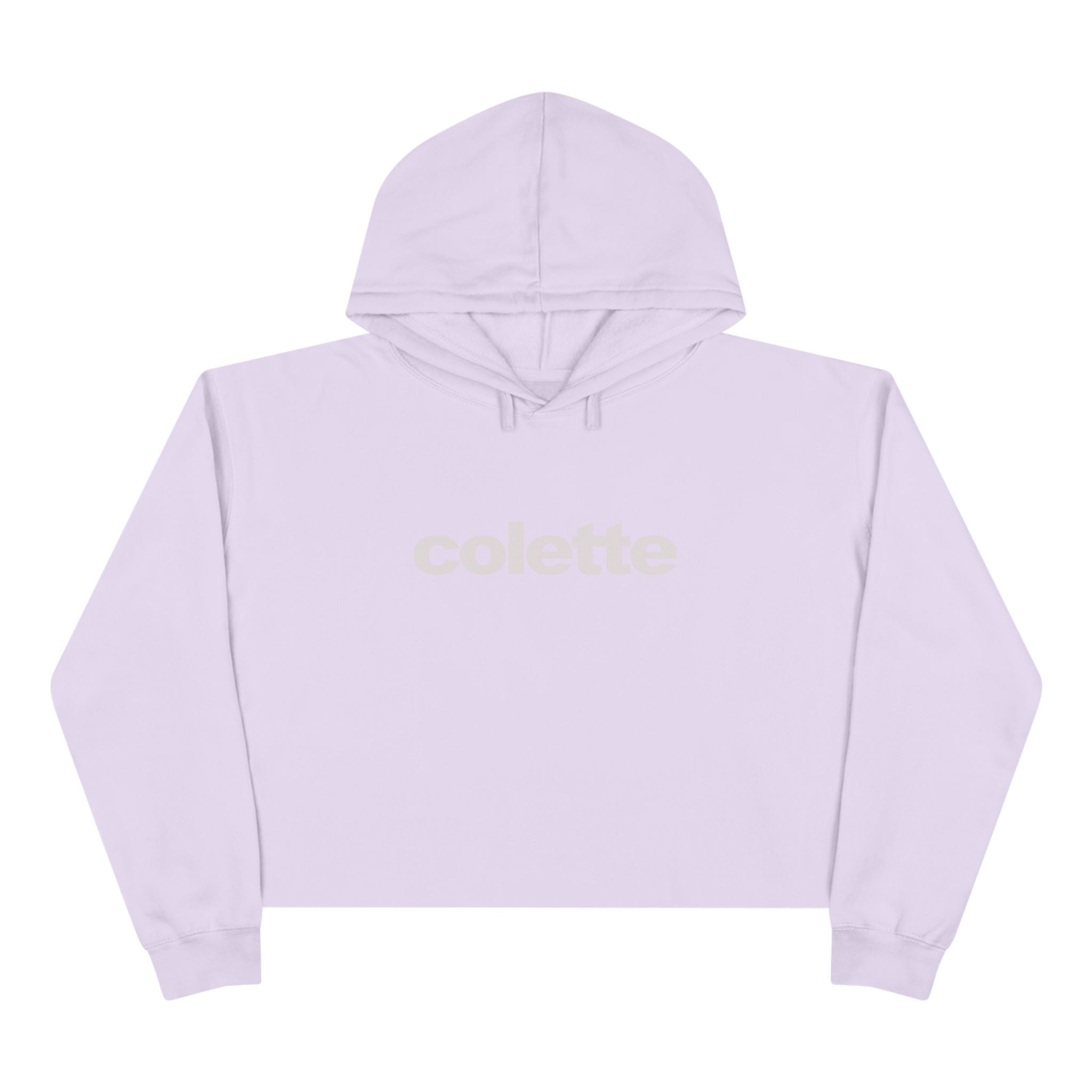 colette Cropped Hoodie — Minimal Logo Crop Sweatshirt