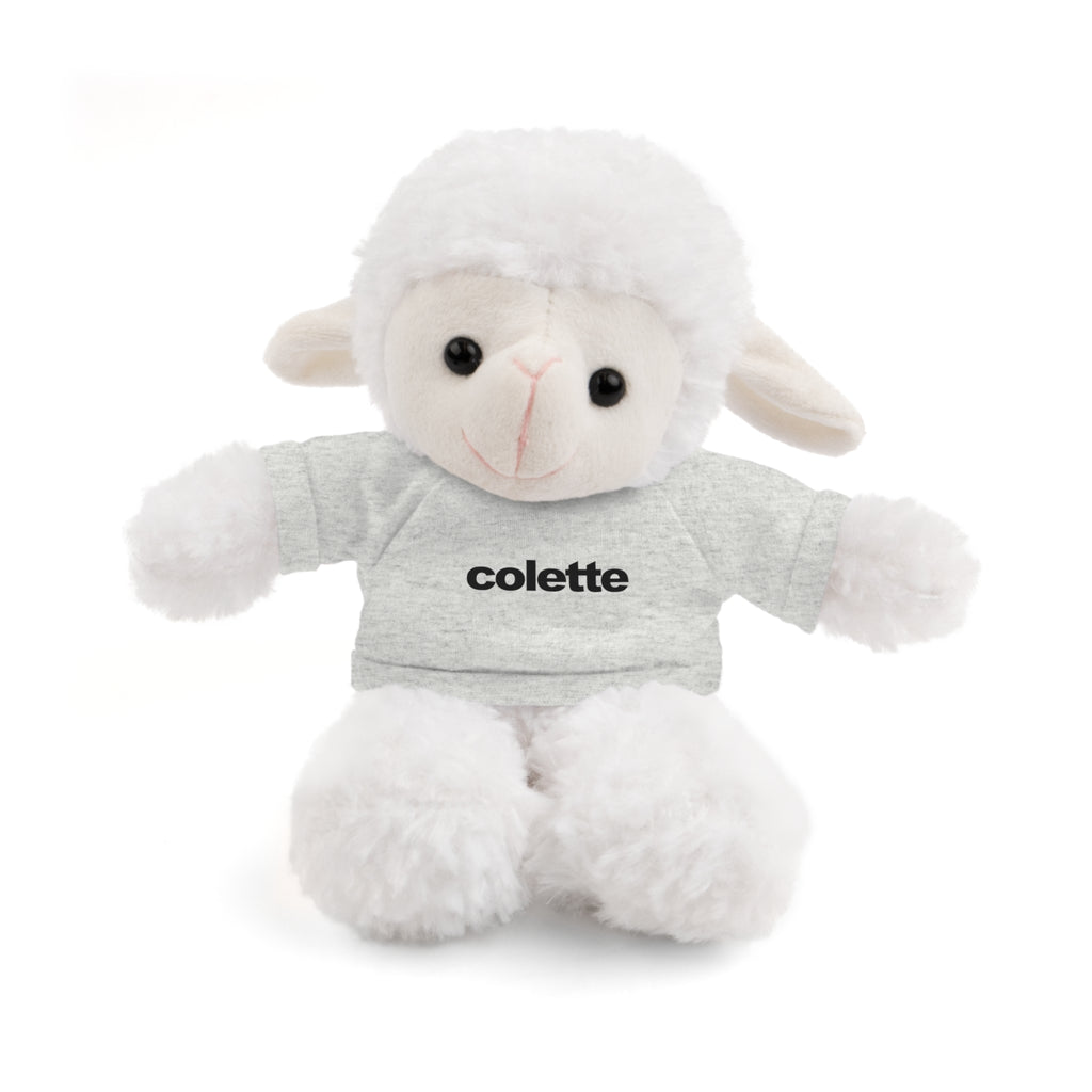 Stuffed Animal with 'colette' Logo Tee - 6 ANIMALS & 6 COLORS