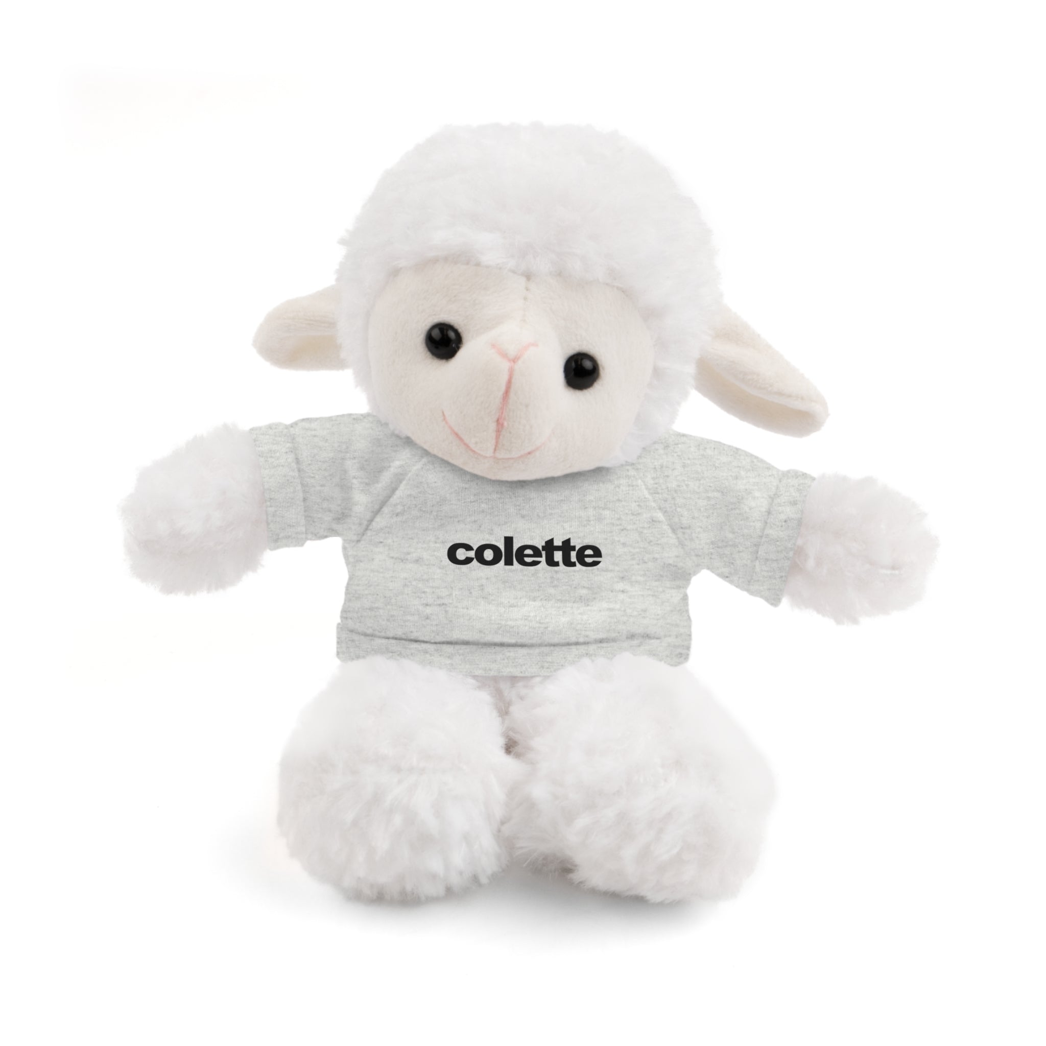 Stuffed Animal with 'colette' Logo Tee - 6 ANIMALS & 6 COLORS