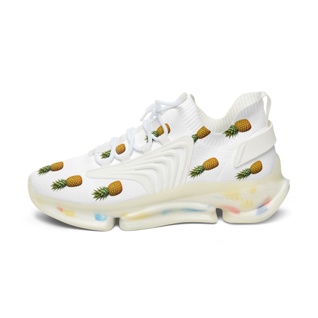 Pineapple Print Mesh Sneakers — Women’s Lightweight Summer Trainers