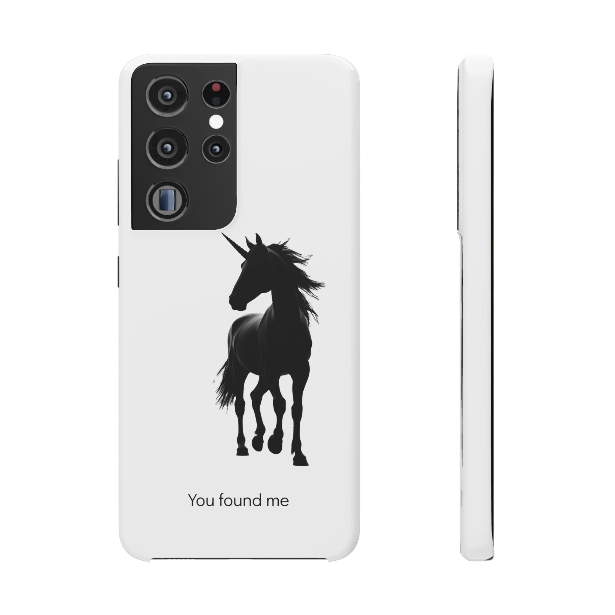 Unicorn Silhouette Phone Case – 'You found me' Protective Snap Case