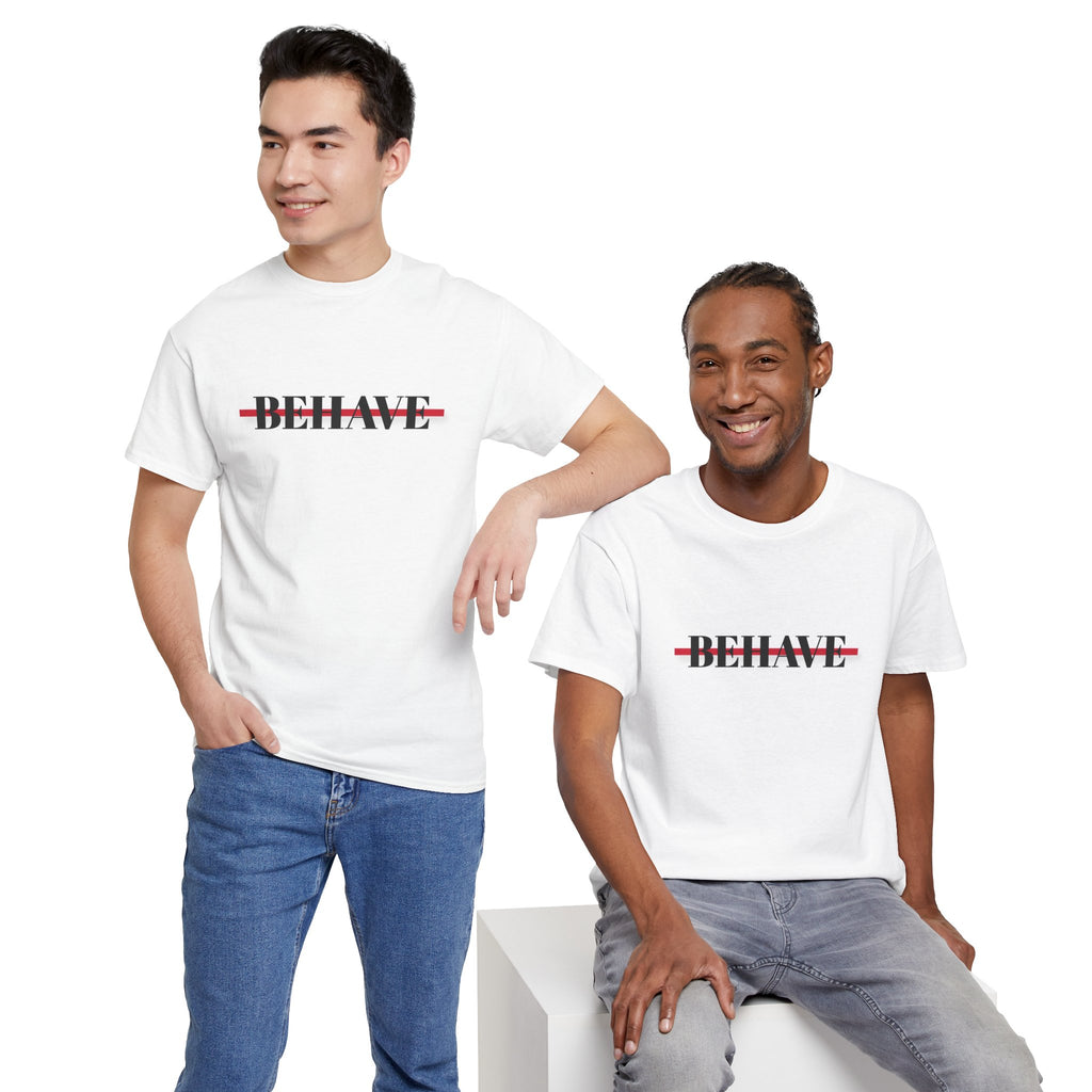 Unisex Boxy T-Shirt - Behave Strikethrough with colette Logo Back